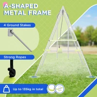 Outsunny Swing Set for Kids, Heavy Duty A-Frame Metal Swing Frame with Glider, Swing Seat, Ground Stakes for Backyard, Green(m-5)