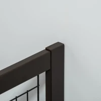 PawHut Wooden Dog Gate for Small & Medium Dogs 4 Panel w/ Support Feet Foldable Pet Fence for House Doorway Coffee(m-7)