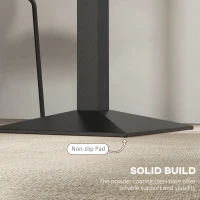 HOMCOM 28" Square Dining Table, Modern Dining Room Table with Steel Base, Space Saving Small Kitchen Table, Dark Brown(m-5)