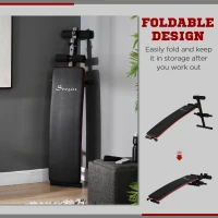 Soozier Sit Up Bench Core Workout Adjustable Thigh Support Foldable For Home Gym Exercise Black(m-5)