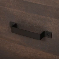 Vinsetto Lateral Office File Cabinet with 2 Large Drawers and Adjustable Metal Hanging Bars for A4, Letter and Legal Sized Files, Storage Organizer, Brown/Black(m-8)