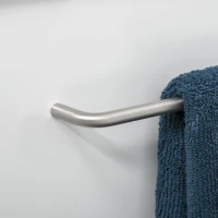 kleankin Slim Bathroom Cabinet, Freestanding Storage Cabinet, Toilet Paper Holder with Two Drawers, Side Towel Rack, and Wheels, 7 x 20.5 x 24.75 Inches, White(m-7)