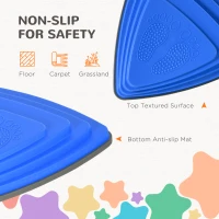 Outsunny 11 PCs Stepping Stones Kids with Non-slip Rubber, Stackable Balance River Stones for Obstacle Course Sensory Play, Outdoor Indoor for 3-8 Years Old(m-5)