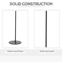 HOMCOM Metal Floor Lamp, Standing Light with 350° Adjustable Lampshade for Living Room, Bedroom, Office, Black(m-5)