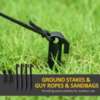 HOMCOM 10ft Halloween Inflatable Pumpkin Head Ghost with Hammer, Built-in LED Lights for Yard, Lawn Decoration(m-7)