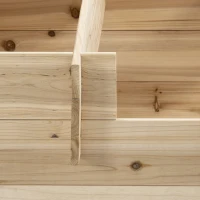 Outsunny 3-Tier Wood Raised Garden Bed, Elevated Planting Box, Outdoor Vegetable Flower Container, Herb Garden Indoor Kit, Natural(m-9)