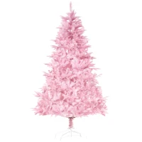 HOMCOM 5FT Artificial Christmas Tree Holiday Xmas Tree Decoration with Automatic Open for Home Party, Pink(m-2)