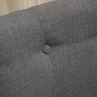 HOMCOM Set of 2 Tufted Bar Stool Chairs, Grey(m-8)