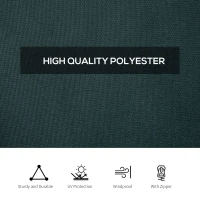 Outsunny 10' x 10' Universal Gazebo Sidewall Set with 4 Panels, Hooks/C-Rings Included for Pergolas & Cabanas, Slate Grey(m-6)