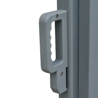 Outsunny Patio Retractable Double Side Awning, Folding Privacy French Screen Fence, Privacy Wall Corner Divider, Garden Outdoor Sun Shade Wind Screen, Indoor Room Divider, Black(m-9)