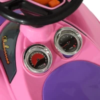 Qaba Baby Push Car with Music, Horn, Light, Pink(m-9)