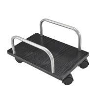 HOMCOM 69" Modern L-Shaped Tempered Glass Office Computer Desk with Elevated Monitor Stand, Rolling CPU Holder, Pull Out Keyboard Tray and Steel Frame, Black(m-5)