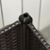 Outsunny 2-piece Raised Garden Bed PP Raised Flower Bed Plant Stand Stackable Vegetable Herb Grow Box(m-9)