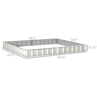 Outsunny 8.5' x 3' x 1' Raised Garden Bed, Galvanized Metal Planter Box for Vegetables Flowers Herbs, White(m-3)