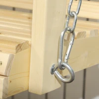 Outsunny 2-Seater Porch Swing, Hanging Outdoor Swing Bench with Metal Chains and Wide Armrests, for Deck, Patio, Garden, Backyard(m-8)