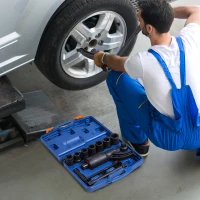 DURHAND 11pcs Heavy Duty Torque Multiplier Wrench Set Socket Lug Nut Remover 1:64 Labor Saving Kit(m-8)