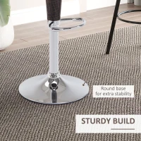 HOMCOM Adjustable Bar Stools Set of 2, Rattan Bar Height Barstools with Swivel for Pub Counter Kitchen(m-5)