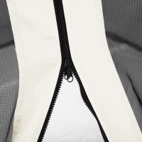 Outsunny Replacement Mosquito Netting for Gazebo 10' x 10' Black Screen Walls for Canopy with Zippers, White(m-6)