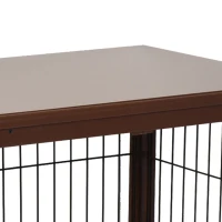 PawHut 26" Wooden Dog Cage with Double Door Entrance & Simple Modern Design, Brown(m-10)
