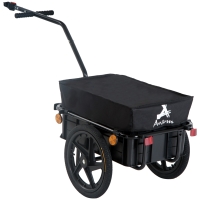 Aosom Bicycle Cargo Trailer, Waterproof Cover, 16in Wheels