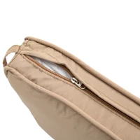 Outsunny 2-Person Outdoor Glider Chair, Patio Double Rocking Loveseat with Steel Frame and Cushions for Backyard, Garden and Porch, Khaki(m-10)