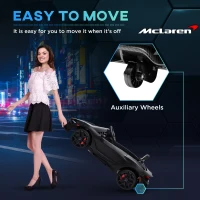 Qaba McLaren 765LT Licensed 12V Kids Electric Car w/ Scissor Doors, Transport Wheels, Remote, Slow Start, Music Horn Black(m-5)