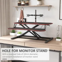 Vinsetto Liftable Computer Stand Height Adjustable Ergonomic E-sports Desktop Stand PC w/ Keyboard Tray Widely Compatible, Workstation Riser for Home Office Dormitory(m-9)