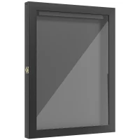 HOMCOM 24" x 32" Hockey Jersey Frame, Jersey Shadow Box for Basketball Football Baseball, Black(m-11)