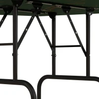 Soozier Foldable Poker Table Blackjack Texas Holdem Poker Game Table with Chips Tray & Cup Holders, 47" Octagon, Green(m-9)