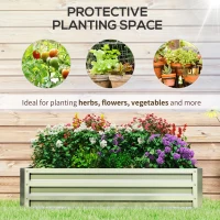 Outsunny Galvanized Raised Garden Bed, Outdoor Planter Box for Vegetables, Flowers, Herbs, 4' x 2' x 1', Silver(m-6)