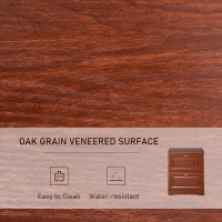 HOMCOM Wood 2-Drawer Lateral File Cabinet Organizer with Hanging Bar and Spacious Tabletop Display for for Letter/Legal Size, Brown(m-5)