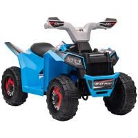 Aosom 6V Electric Toy Car with Forward Backward & Wear-Resistant Wheels for Ages 18-36 Months, Blue(m-11)