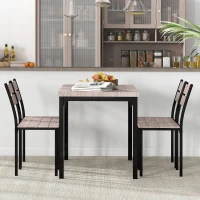 HOMCOM 5 Piece Dining Table Set for 4, Modern Kitchen Table and Chairs, Dining Room Set for Breakfast Nook, Small Space, Apartment, Space Saving(m-8)