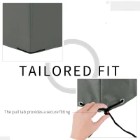 Outsunny Patio Furniture Covers, Waterproof, Windproof Anti-UV 600D Heavy Duty Oxford Fabric Outdoor Furniture Cover for Dining Table Chair Set, 108" x 80" x 35", Charcoal Grey(m-5)