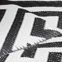 Outsunny Reversible Outdoor RV Rug, Patio Floor Mat, 5' x 8' Plastic Straw Rug for Backyard, Deck, Beach, Camping, Black & White(m-9)