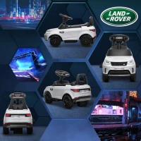 Qaba 2 in 1 Land Rover Licensed 6V Ride on Car Sliding Car Battery Powered Electric Car w/ Headlights Music Horn, White(m-8)