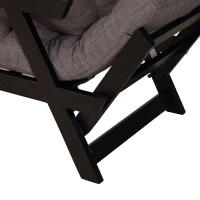 HOMCOM Convertible Sofa Bed Futon Loveseat Living Room with Pillow, Adjustable 3-Position Sofa Bed Soild Wood Frame, Dark Grey(m-9)
