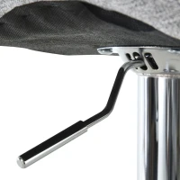 HOMCOM Set of 2 Counter Height Bar Stools Swivel Stool Height Adjustable Bar Chairs with Footrest for Kitchen Dining Home Pub, Grey(m-12)