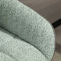 HOMCOM Accent Chair with Foot Pads, Living Room Chair with Chenille Fabric Front and PU Back, Green(m-9)