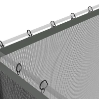 Outsunny Replacement Mosquito Netting for Gazebo 10' x 13' Black Screen Walls for Canopy with Zippers(m-6)