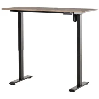 Vinsetto Electric Height Adjustable Standing Desk with 54" Desktop, Sit Stand Home Office Desk with Memory Button Control and Anti-Collision System, Teak/Black(m-11)