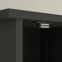 HOMCOM 67" Tall Bathroom Cabinet, Narrow Bathroom Storage Cabinet with Drawer, Barn Doors and Adjustable Shelves, Black(m-10)