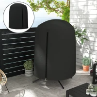Outsunny Egg Chair Cover, 420D Oxford Fabric Waterproof Anti-dust Furniture Protector for Φ50.4" x 74.8" H Stand, Black(m-8)