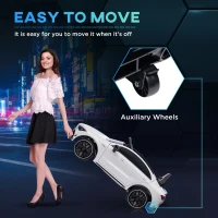 Qaba Mercedes-Benz AMG Licensed 12V Ride on Car, Kids Electric Car with Remote Control, Spring Suspension, LED Lights, White(m-5)