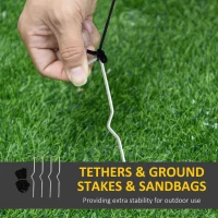 HOMCOM Inflatable Halloween Decoration Haunted Tree with White Ghost, Blow-Up Outdoor LED Display for Lawn, Garden, Party(m-7)