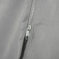 Outsunny Replacement Gazebo Curtains with Zipper, 4-Panel Universal Gazebo Privacy Sidewall for Most 10' x 13' Gazebo Canopy Pavillion, Hooks/C-Rings Included, Grey(m-9)