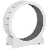 PawHut 30" Cat Exercise Wheel with White Wood Grain(m-1)