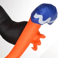 HOMCOM 10ft Halloween Inflatable Pumpkin Head Ghost with Hammer, Built-in LED Lights for Yard, Lawn Decoration(m-9)