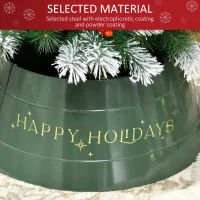 HOMCOM Metal Christmas Tree Collar, 26 Inch Christmas Tree Ring, Xmas Tree Skirt for Artificial Christmas Tree Decoration, Green(m-5)