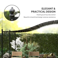 Outsunny 10' x 16' Wall-Mounted Outdoor Pergola Canopy, Metal Patio Canopy with Drainage Holes for Backyard Garden, Cream White(m-7)